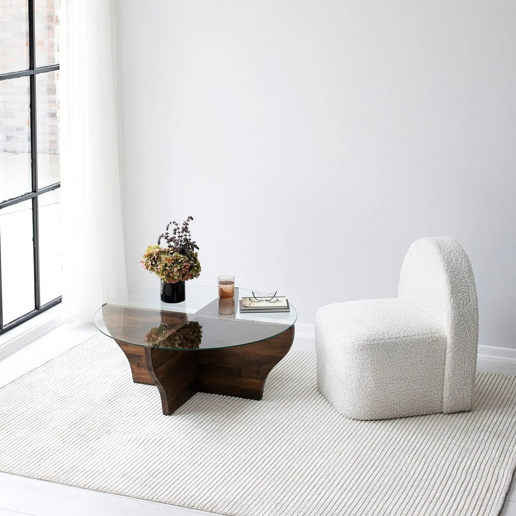Mesa de Café Amphora – Nogueira – 92x35x92 cm