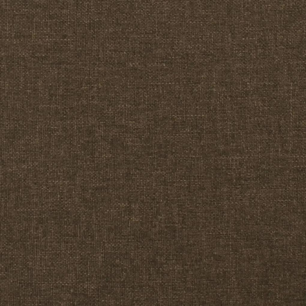 Cama com molas/colchão 100x200 cm tecido castanho-escuro