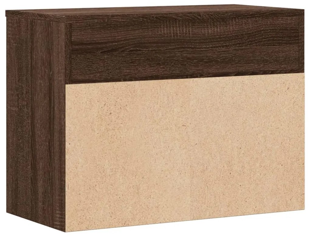 Banco sapateira 60x30x45cm derivados madeira carvalho castanho