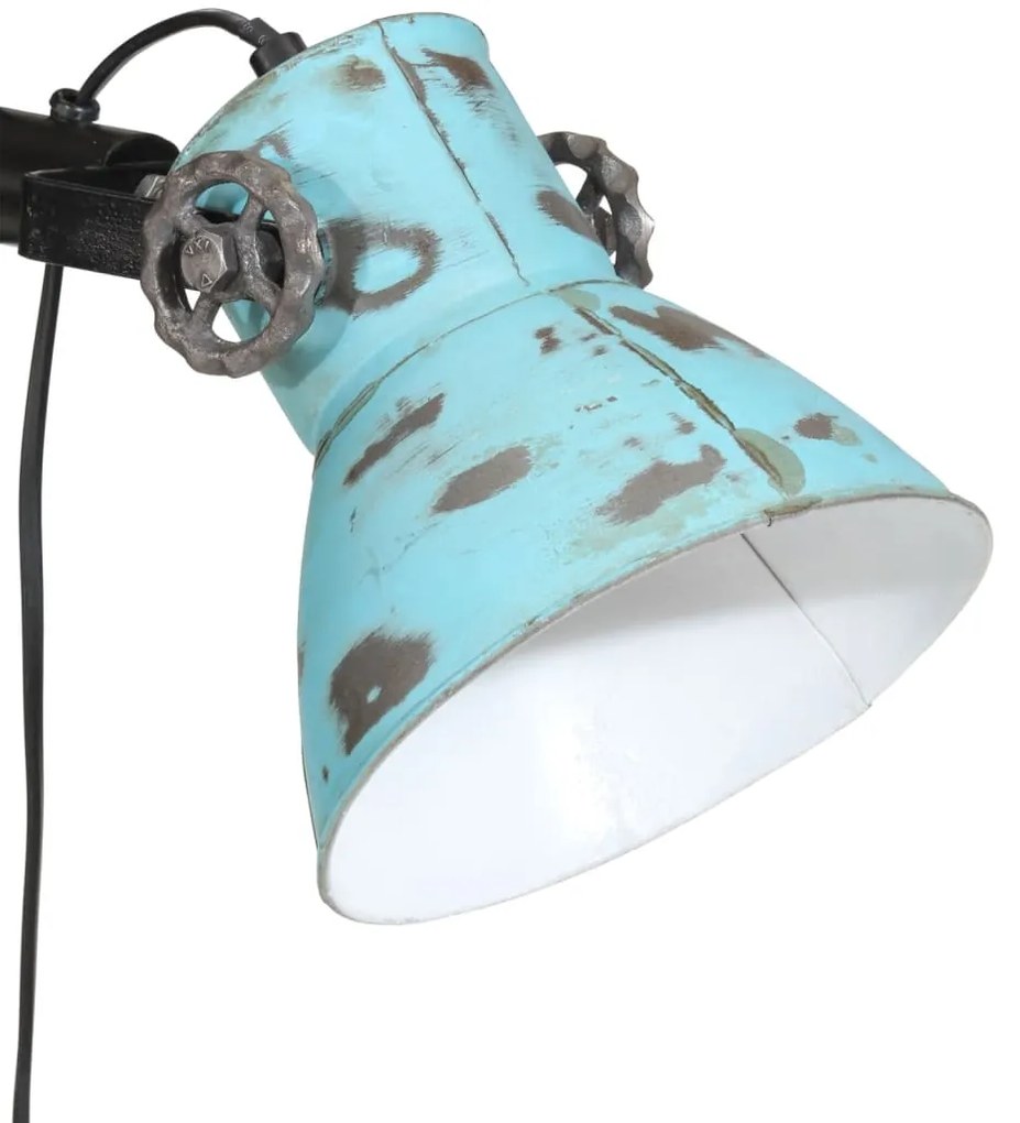 Candeeiro de pé 25 W 25x25x90/140 cm E27 azul desgastado