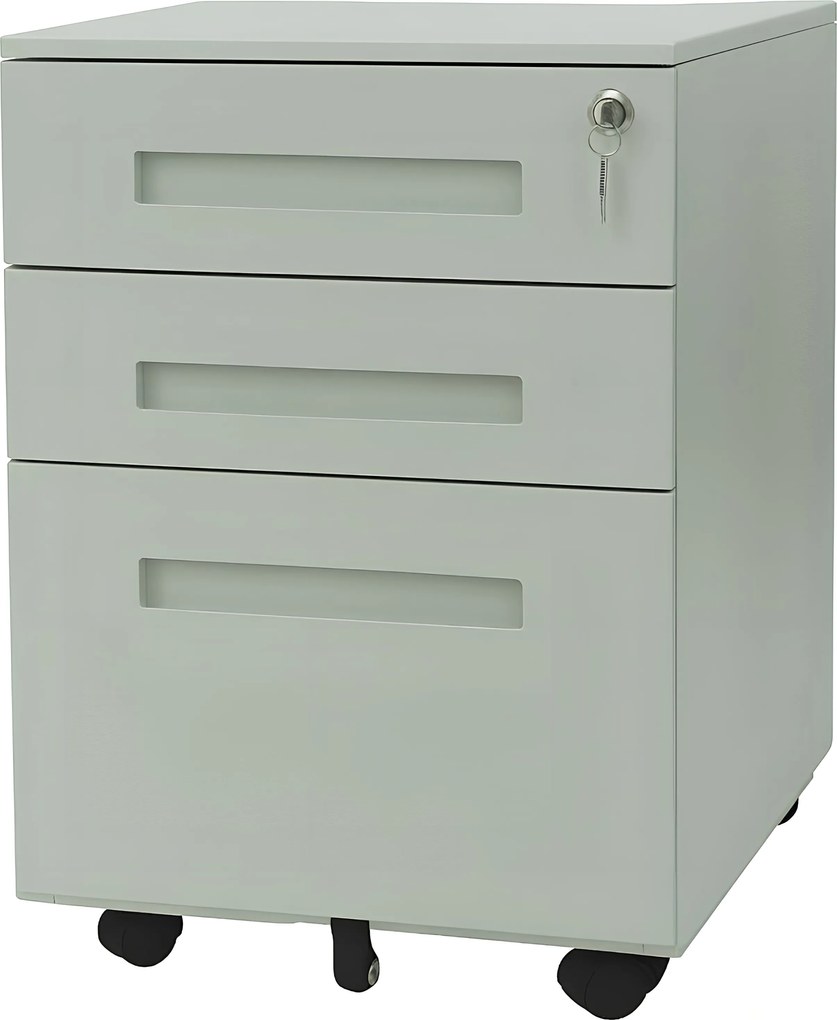 Bloco 3 Gavetas Antalya Cinza – Riva Office