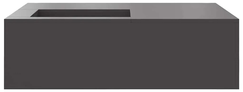Fogueira vidaXL com armazenamento de toras Preto 100x100x30 cm Aço
