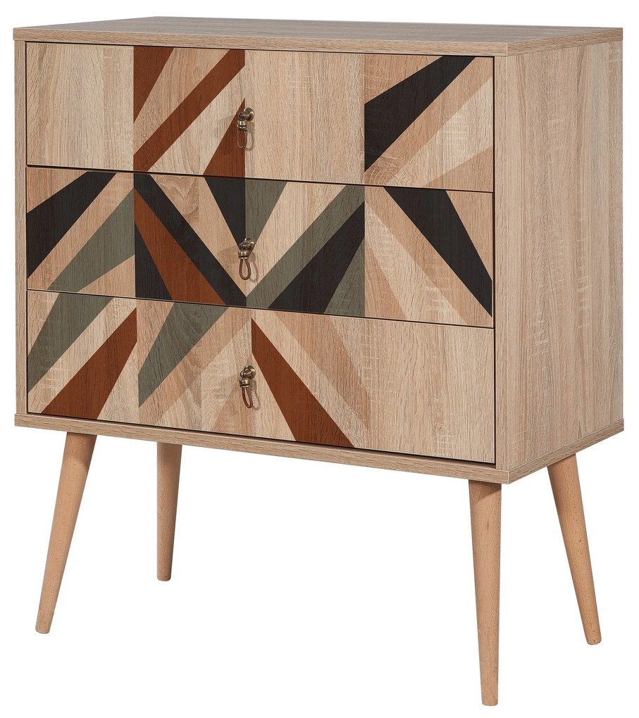 Cómoda City Trio – Multicolor – 80 cm x 89 cm x 40 cm