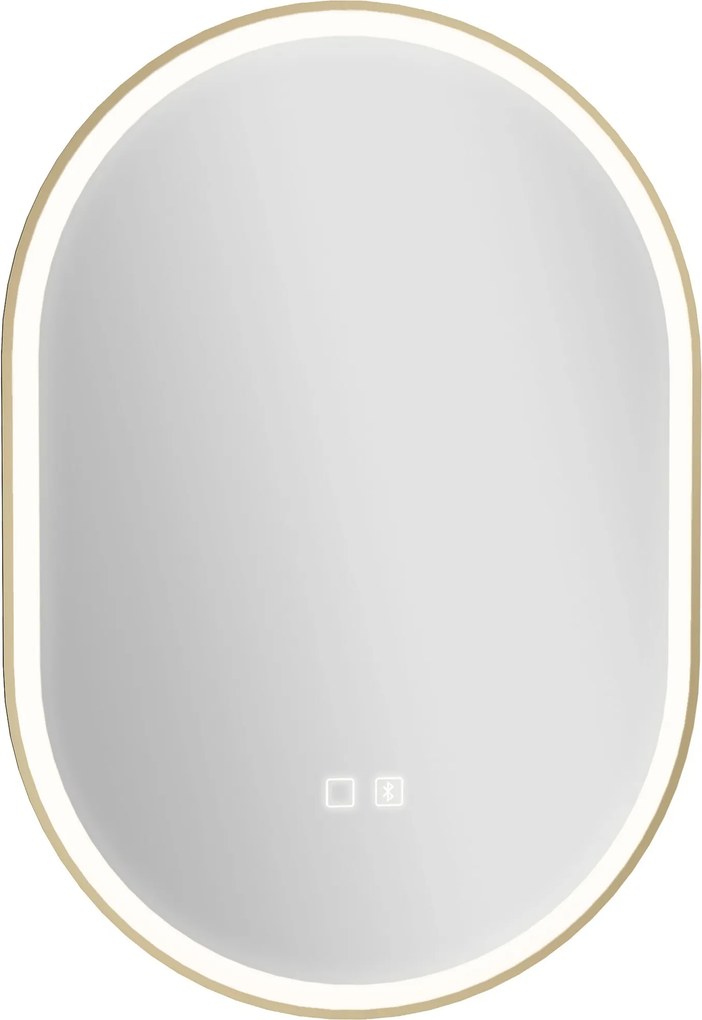 Espelho de Casa de Banho com LED Altifalante Bluetooth e Antiembaciamento 100x70 cm 3 Tons de Luz Brilho Regulável