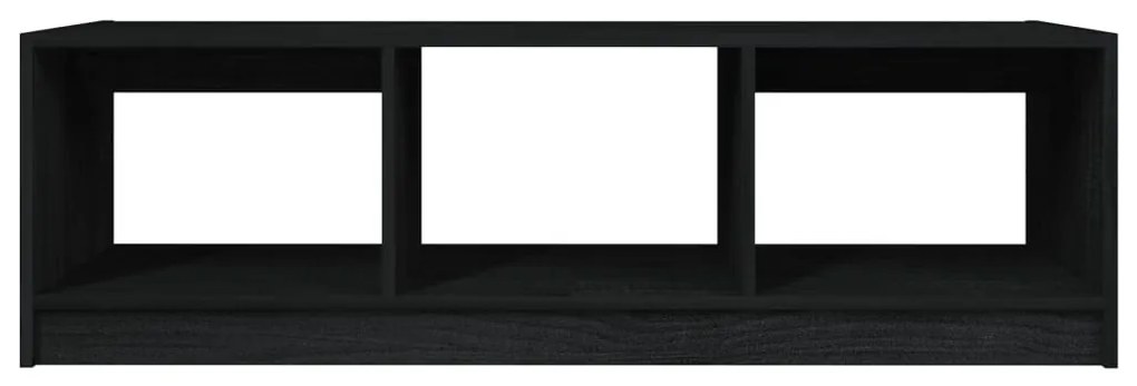 Mesa de centro 110x50x34 cm madeira de pinho maciça preto