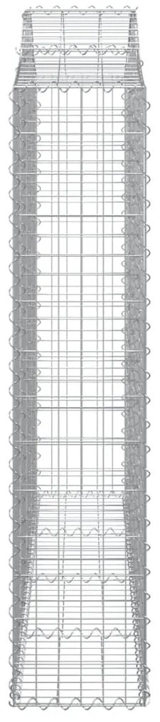 Cestos gabião arqueados 6pcs 200x30x140/160cm ferro galvanizado