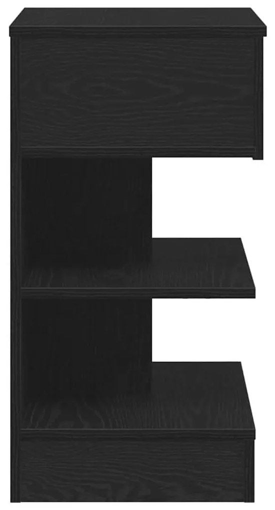 Cômoda de Canto vidaXL 2 pcs Preto Carvalho 40x35x65 cm Madeira Engenh