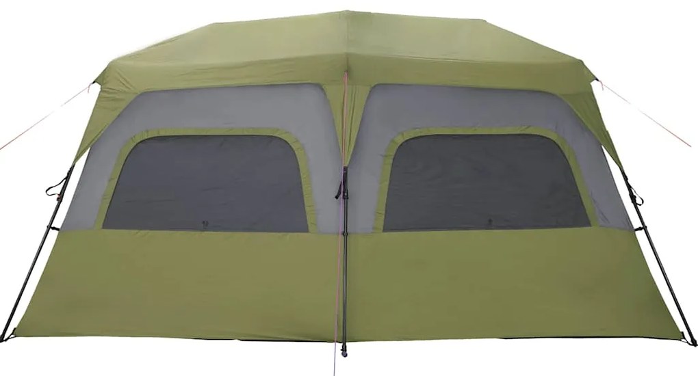 Tenda familiar 10 pessoas libertação rápida impermeável verde