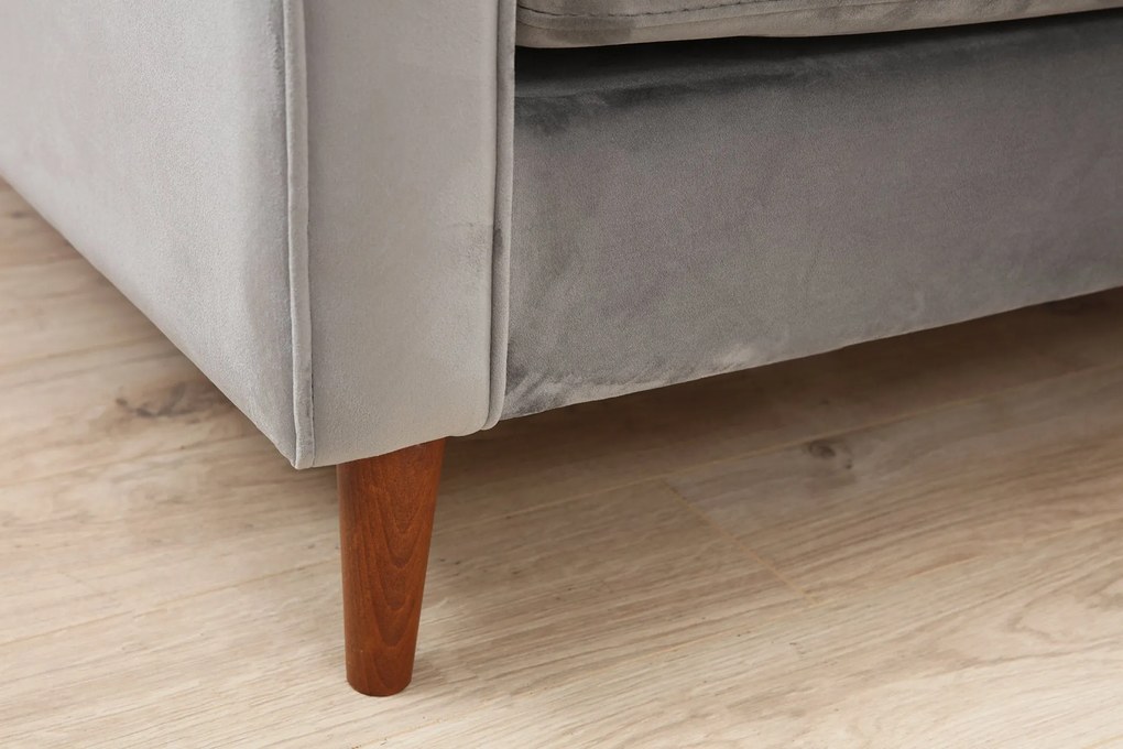 **** Sofá de 3 Lugares Rome – Cinzento Claro – 215x90x70 cm

**