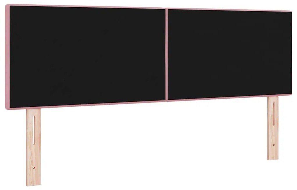 Cabeceira vidaXL Button Tufted Rosa 140 cm Veludo