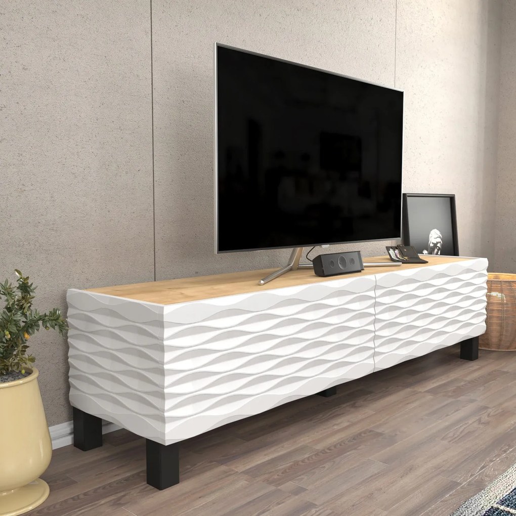 Móvel TV Lerze – Sapphire White – 149,2 cm x 35 cm x 38 cm