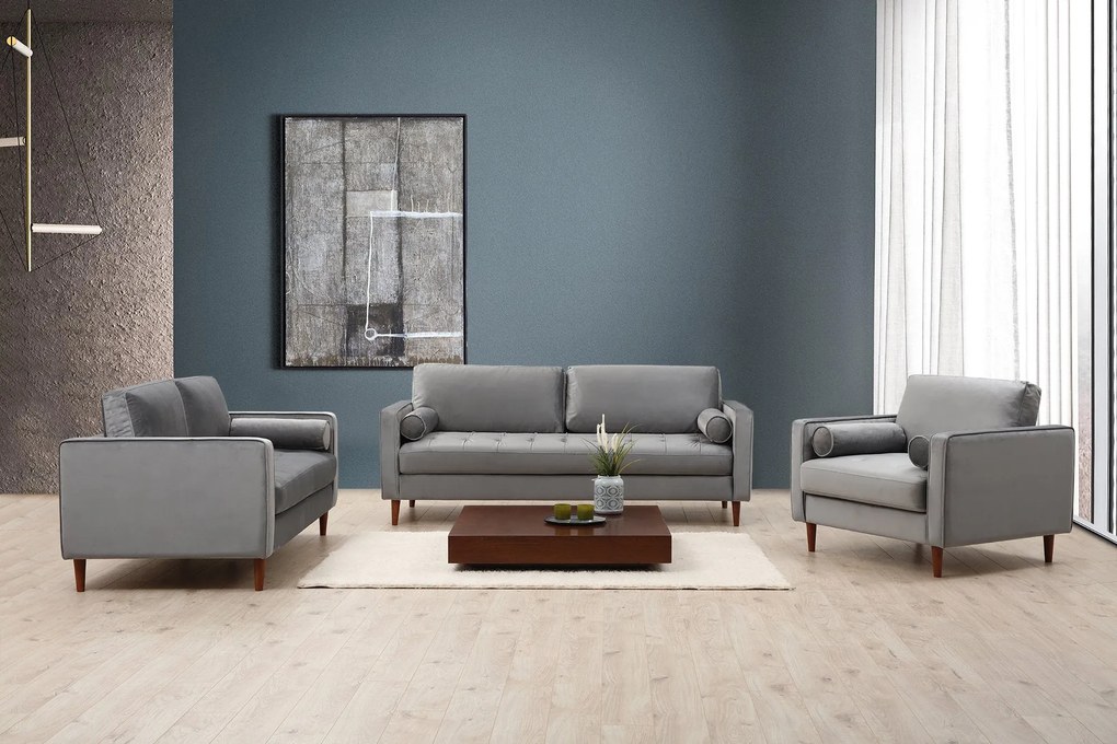 Sofá de 2 Lugares Rome – Cinzento Claro – 175 x 90 x 70 cm