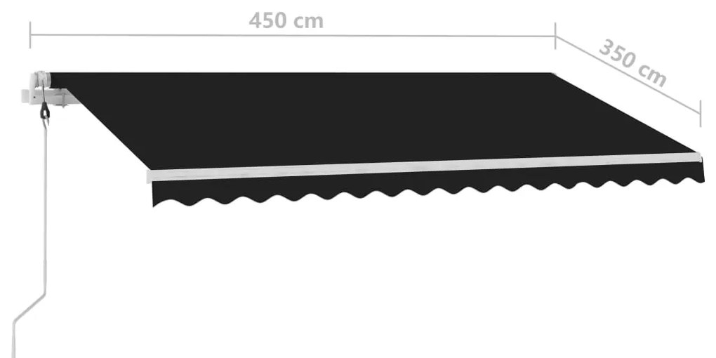 Toldo automático independente 450x350 cm antracite