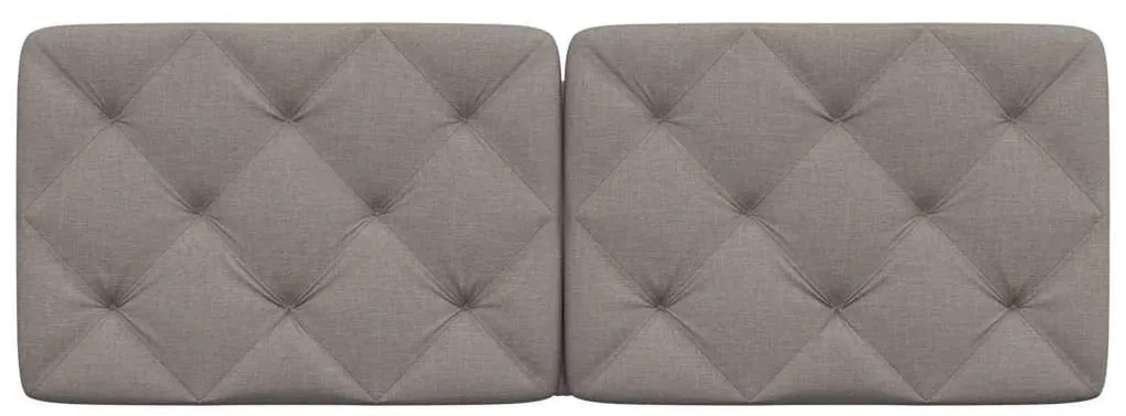 Almofadão de cabeceira 120 cm tecido cinzento-acastanhado