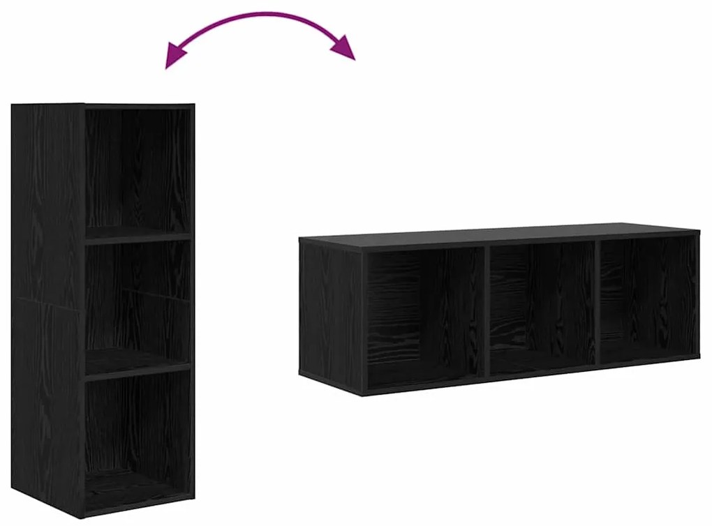 Gabinete de TV de Parede com prateleira com armazenamento 4 pcs Carval