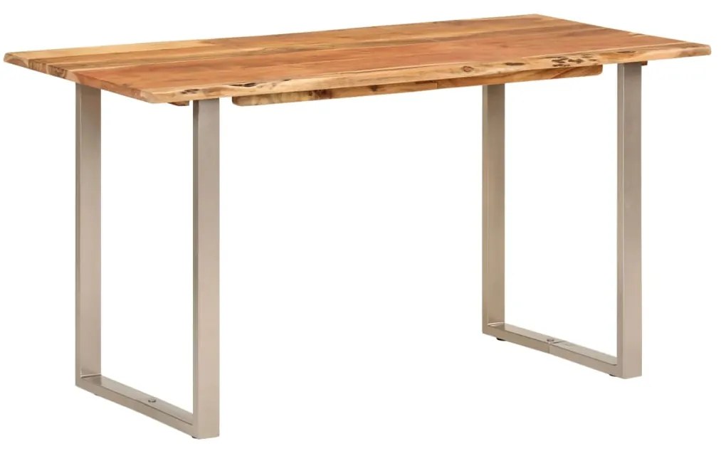 vidaXL Mesa de jantar 140x70x76 cm madeira de acácia maciça