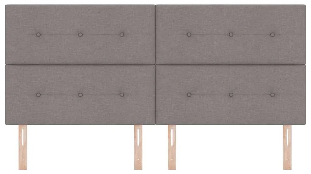 Cabeceira Estofada com Botões Taupe 200 cm
