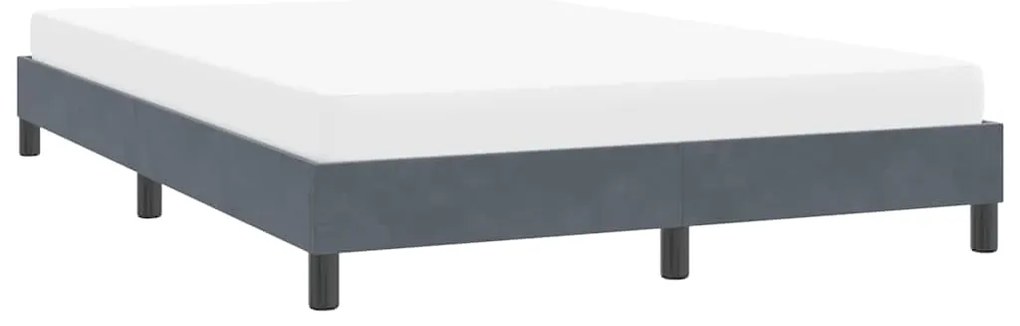 Estrutura de cama sem colchão 160x210 cm veludo cinzento-escuro