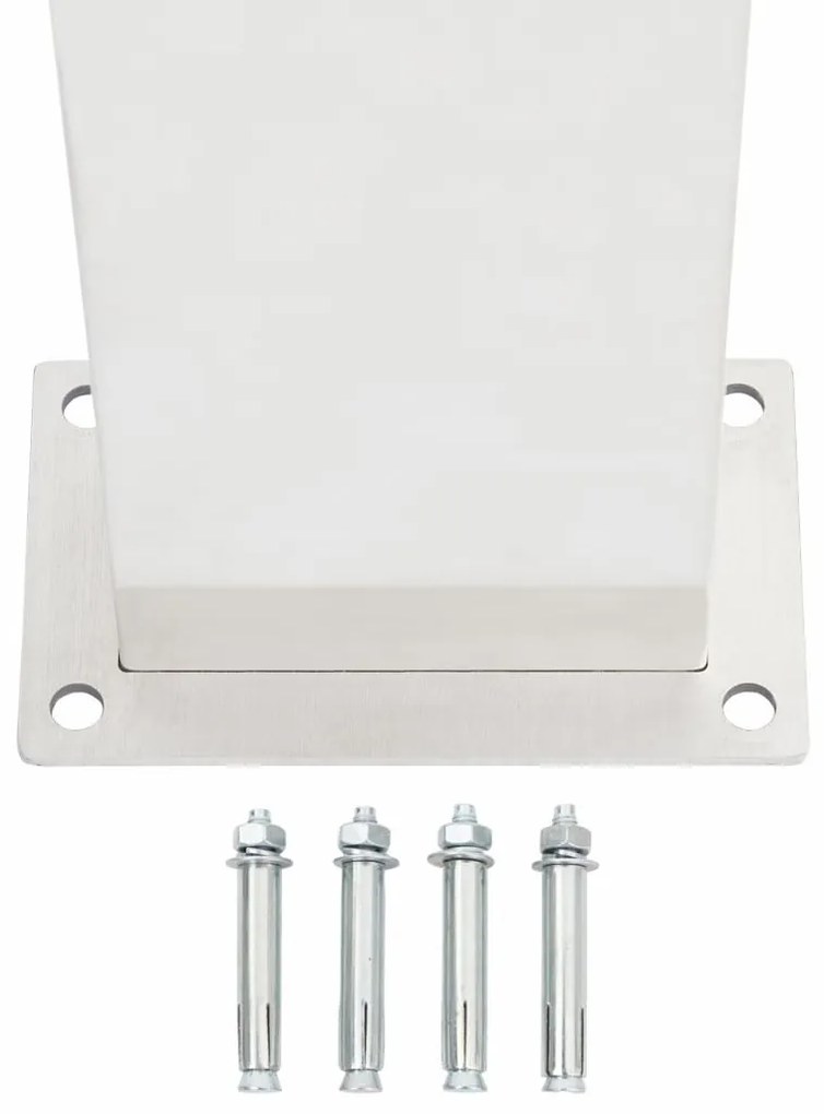 Duche de jardim com torneira 110 cm aço inoxidável