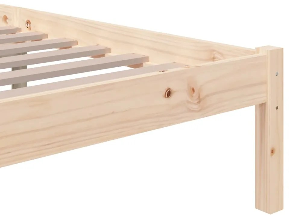 Estrutura de cama casal 135x190 cm madeira maciça