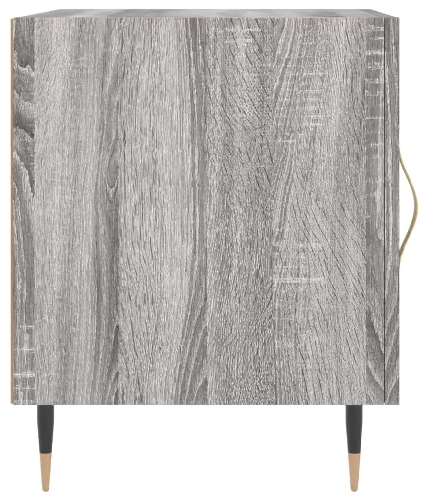 Mesa cabeceira 40x40x50 cm derivados de madeira cinzento sonoma