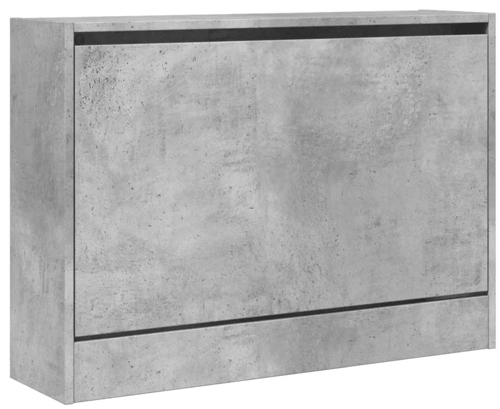 Sapateira 80x21x57 cm madeira processada cinzento cimento