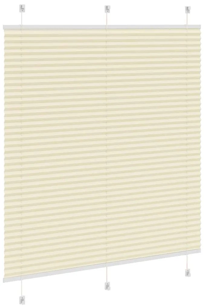 Plissado Cego Creme 120x150 cm Largura Tecido 119,4cm Poliéster