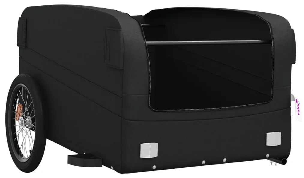 Reboque para bicicleta 45 kg ferro preto
