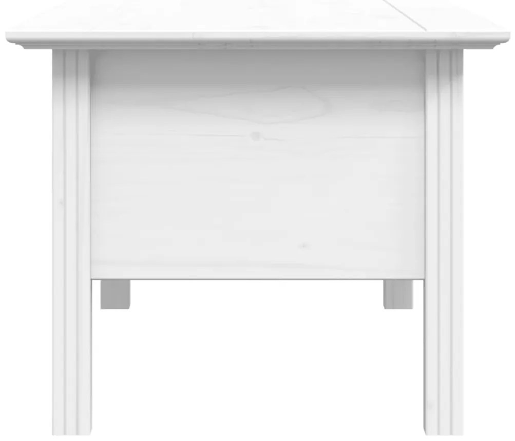 Mesa de centro BODO 100x55x45 cm madeira de pinho maciça branco