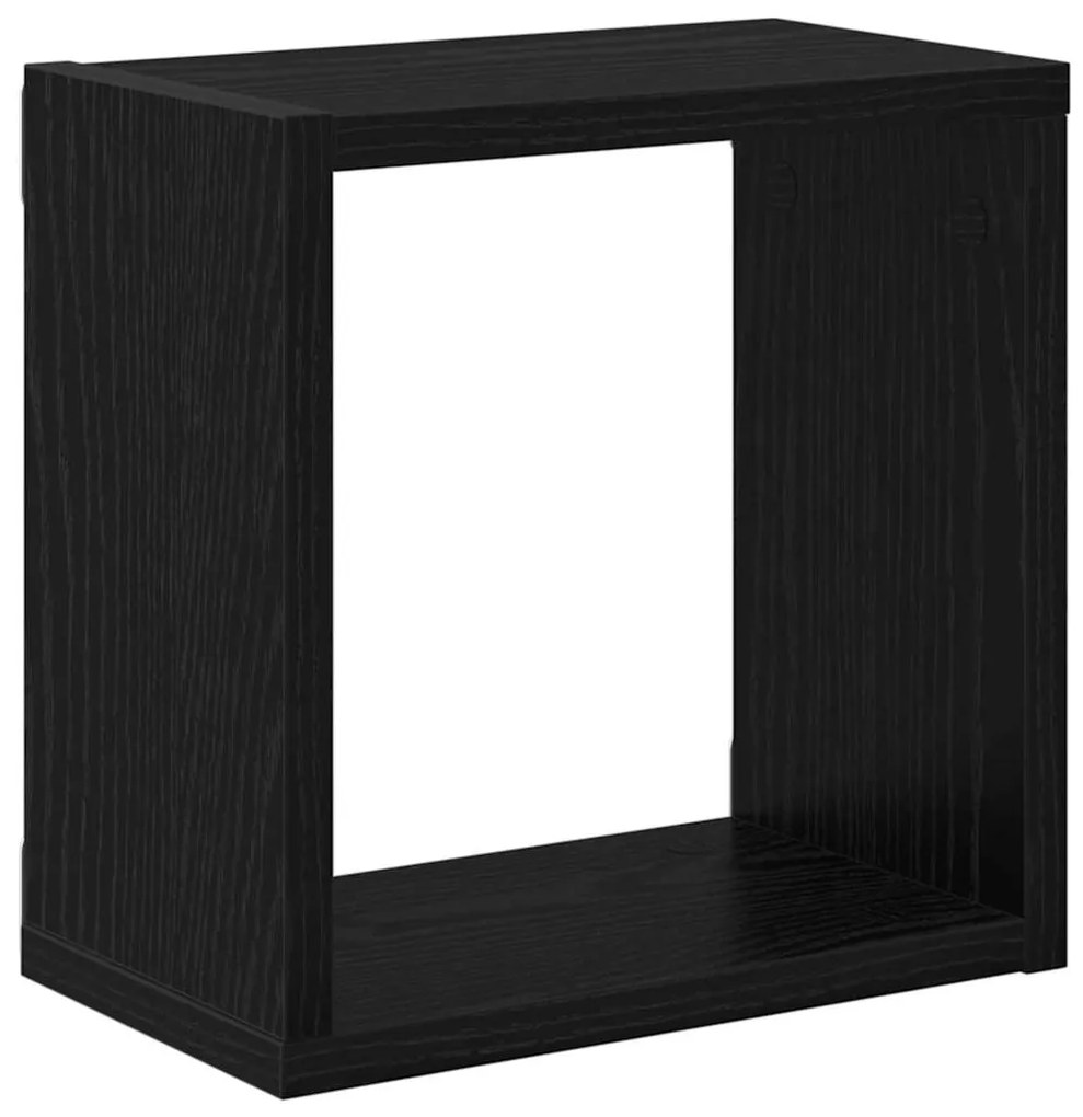 Prateleiras de Parede Carvalho Preto MDF 26 x 15 x 26 cm