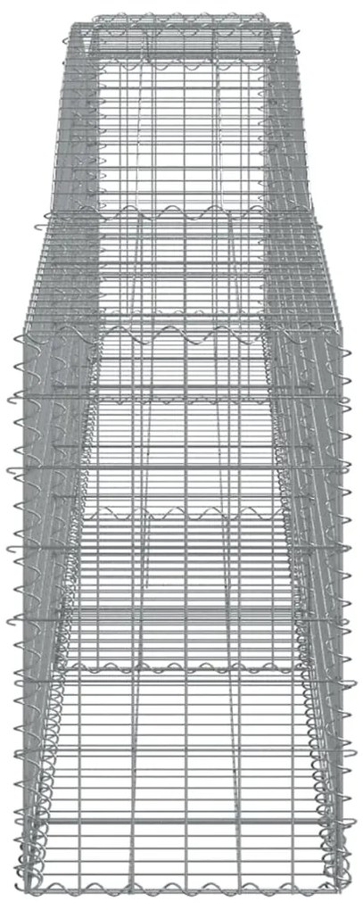 Cestos gabião arqueados 4 pcs 400x50x80/100cm ferro galvanizado