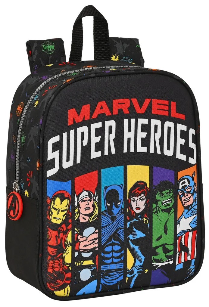 Mochila Infantil The Avengers Super Heroes Preto (22 X 27 X 10 cm)
