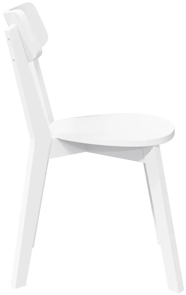 Cadeiras de jantar 2 pcs madeira de seringueira maciça branco