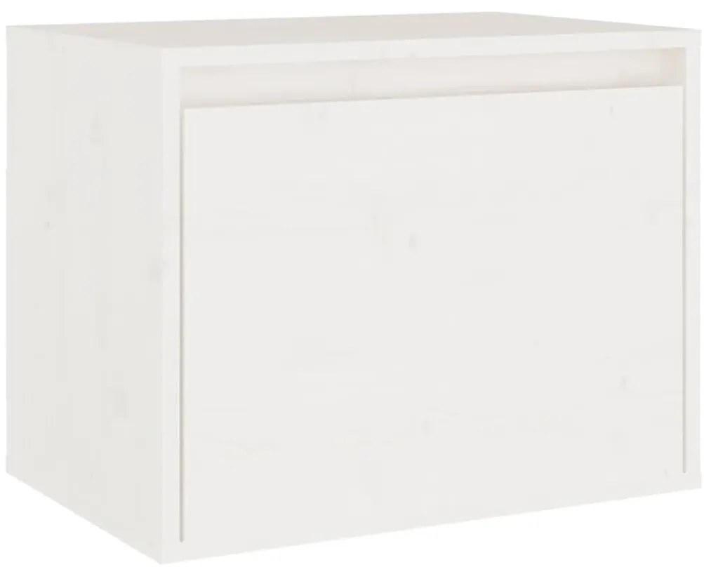 Móveis de TV 6 pcs madeira de pinho maciça branco