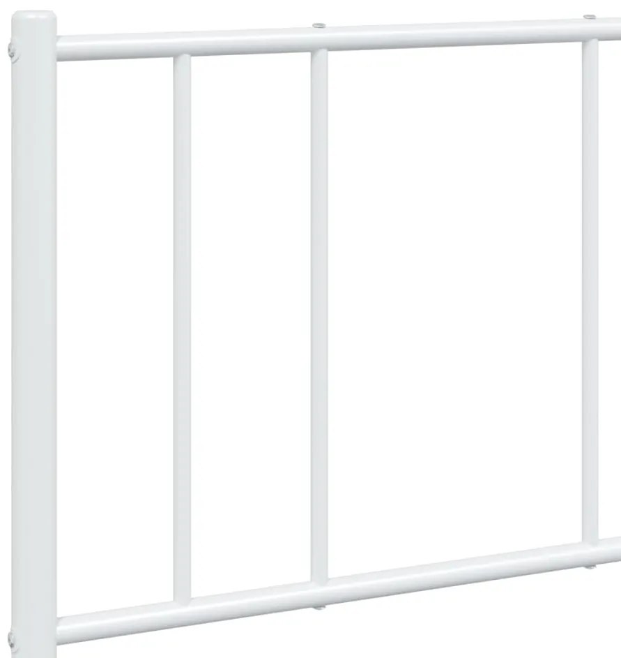 Estrutura de cama com cabeceira 120x200 cm metal branco
