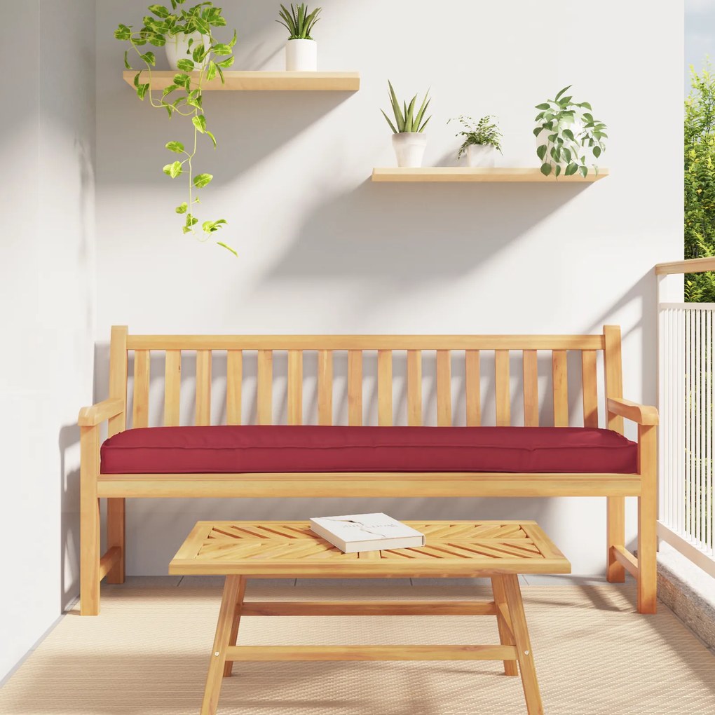 vidaXL Capa de Palete para Banco Bordô 180x40x8 cm em Tecido Oxford