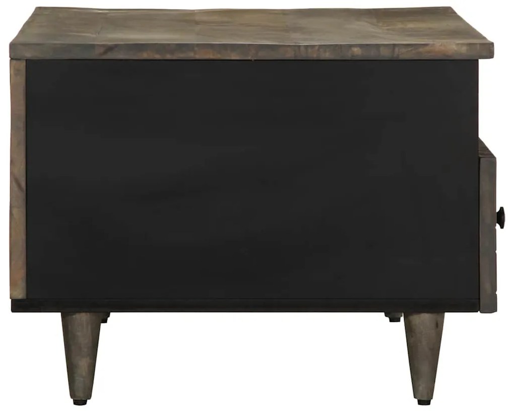 Mesa centro cinzento claro 80x54x40 cm madeira mangueira maciça