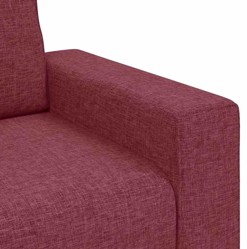 Sofá de 3 lugares tecido 180 cm vermelho tinto