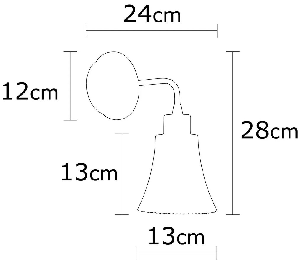 Aplique de Parede Foca – Cobre – Diâmetro 13 cm, Altura 28 cm