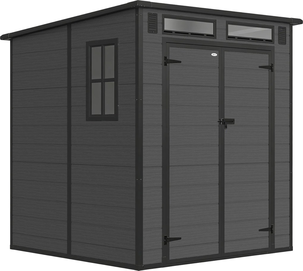 Outsunny Caseta de Jardim Abrigo Porta Ferramentas com Piso 2.89m² Cinza | Aosom Portugal