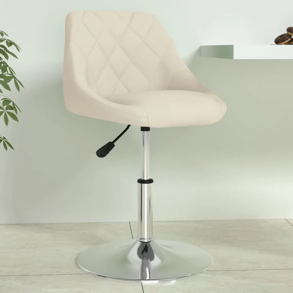 vidaXL Banco de bar veludo cor creme