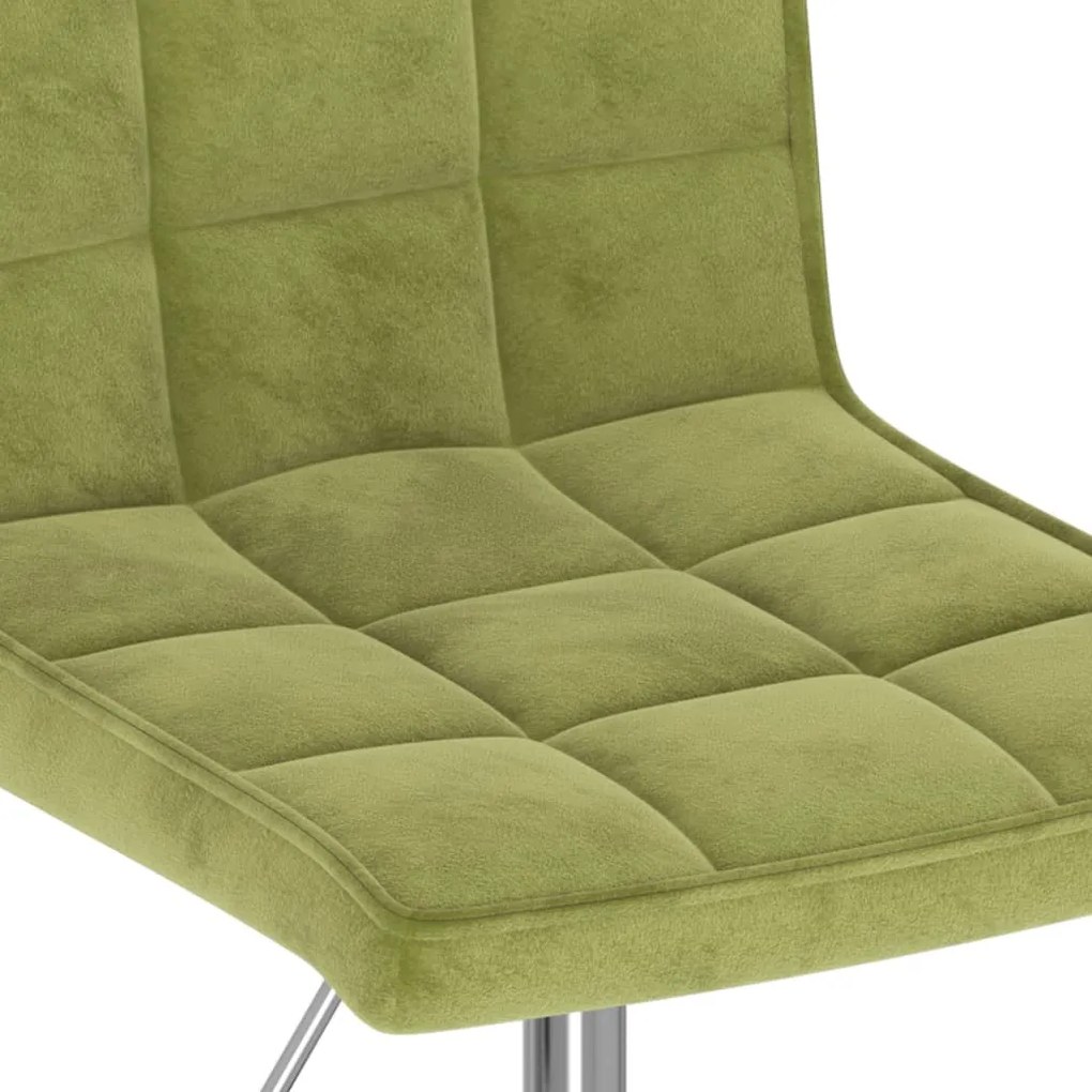 Cadeiras de jantar giratórias 2 pcs veludo verde-claro