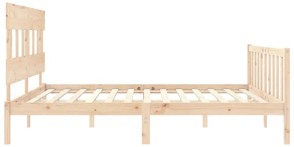 Cama sem colchão 200x200 cm madeira de pinho maciça