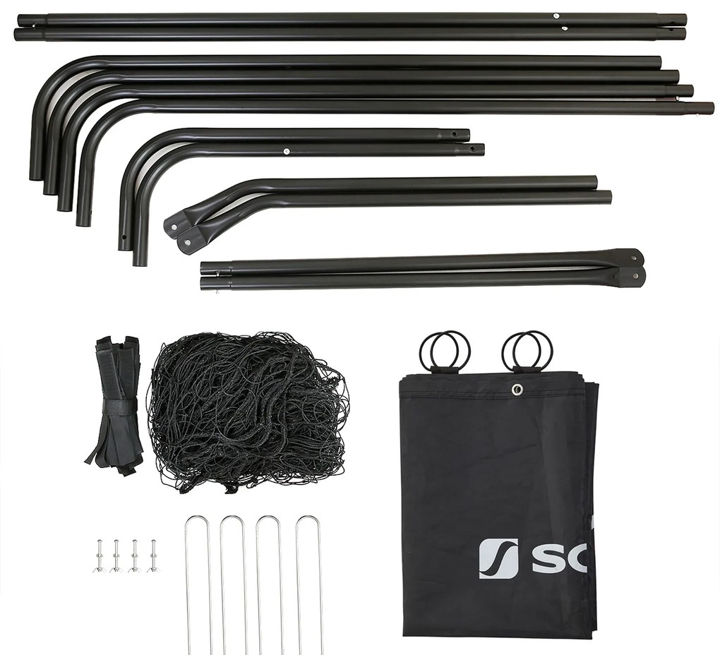 Baliza de futebol para crianças 215 x 76 x150 cm preta