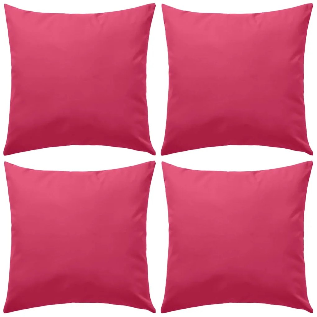 Almofadas para exterior 4 pcs 45x45 cm rosa