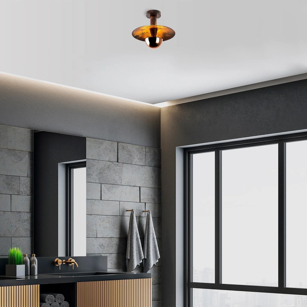 Chandelier Kurt – Cobre – Diâmetro 28 cm Altura 26 cm