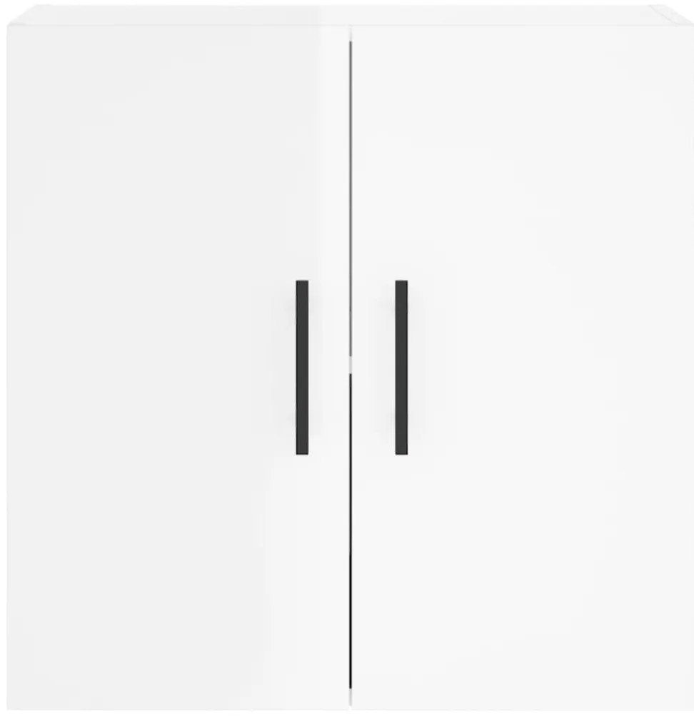 Armário de parede 60x31x60cm derivados madeira branco brilhante