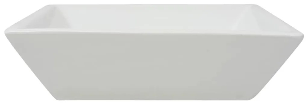 Lavatório quadrado branco cerâmica 41,5x41,5x12 cm