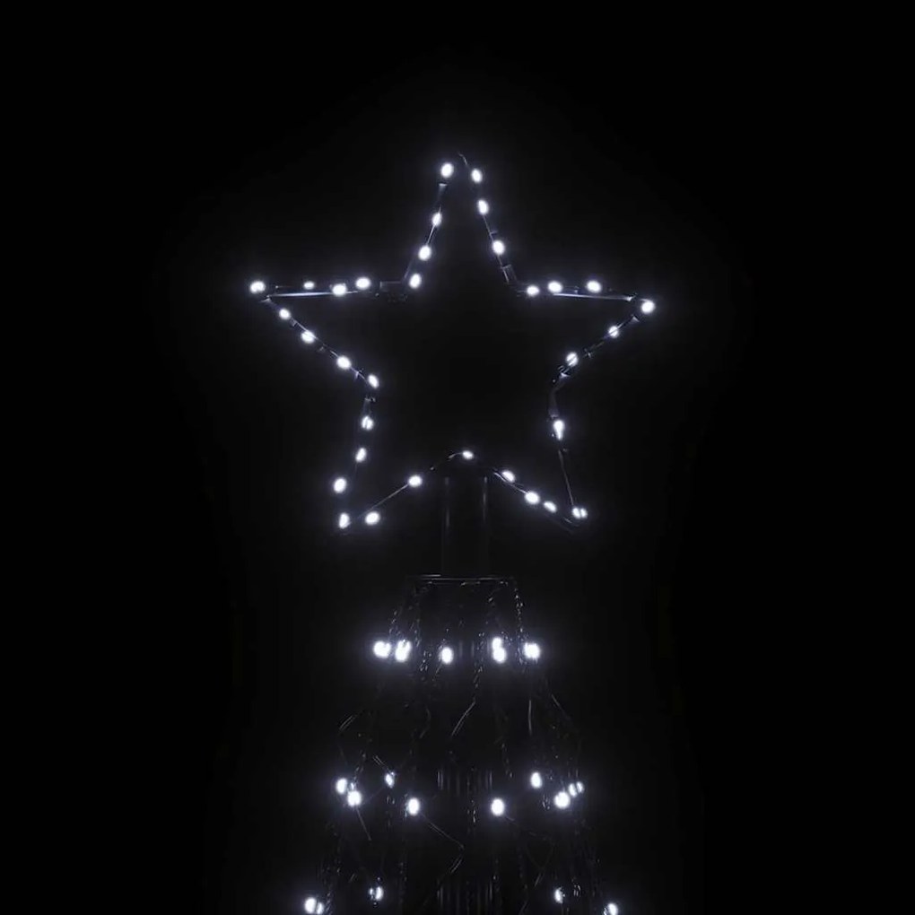 Árvore de Natal em cone 1400 luzes LED 160x500 cm branco frio