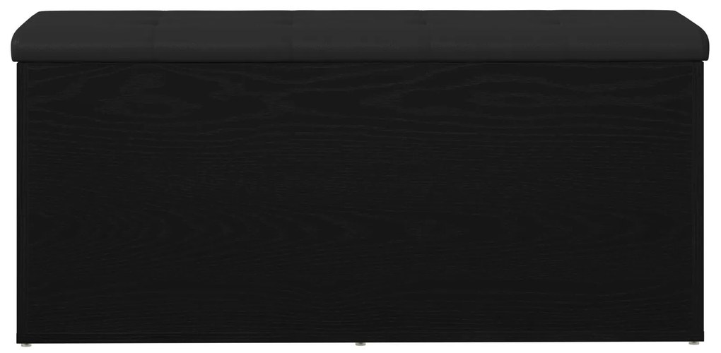 Banco de Armazenamento vidaXL Carvalho Preto 100x40x45 cm Madeira Reco